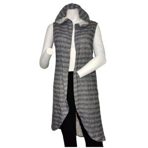 Women Grey Cut Hooded Vest